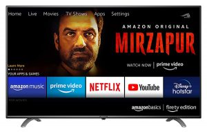 AmazonBasics 127cm (50 inch) Fire TV Edition 4K Ultra HD Smart LED TV