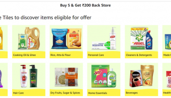 (Special) Amazon Pantry – Flat ₹200 Cashback On 5 Products