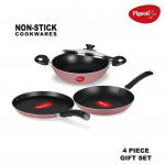 Pigeon Non-stick Cookware Set, Set of 3 (With one lid) at Rs.829
