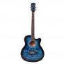 ARCTIC Vigor Acoustic Guitar package with 40 inches Folk steel string Guitar Curved shape with Bag, Capo & Picks (Blue)