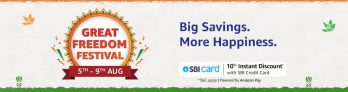 Amazon Great Freedom Festival Sale Offers: 5th to 9th August 2021