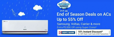 Flipkart : Monsoon Appliances Dhamaka Sale (5th – 9th July).
