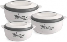 Cello Sapphire Pack of 3 Thermoware Casserole Set(500 ml, 1000 ml, 1500 ml)