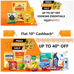 Live Now  – Amazon Fresh, Pantry (Mega Grocery Sale) – Upto 40% off + Extra Rs.100 Cashback (24th Sept – 7th Oct)