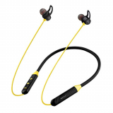 Wecool N1 Wireless Earphones With Dynamic Drivers For Immersive Music Experience, Ipx5 Sweatproof, 12 Hours Playtime, Flexible Bluetooth Neckband Headphones (Yellow)