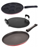 Nirlon Non-Stick Aluminium 3 Piece Gas Compatible Cookware Utencil Combo Set