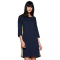 Miss Olive Women’S Shift Knee-Long Dress (Moaw18D30-04-71_Navy Blue_Medium)