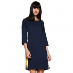 Miss Olive Women’S Shift Knee-Long Dress (Moaw18D30-04-71_Navy Blue_Medium)